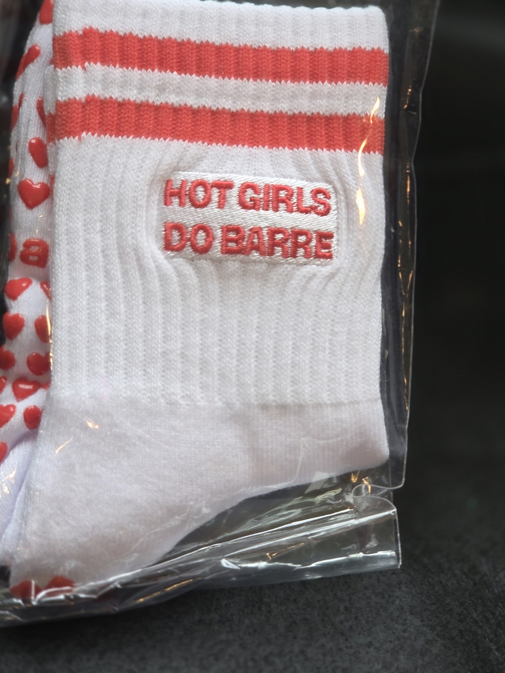NWT SMALL. Lucky Honey Barre Grip Socks